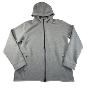 VRST Pinnacle Fleece Mens L Gray Full Zip‎ Hooded Athleisure Sport Casual Jacket